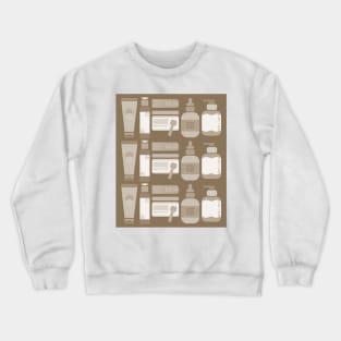 Skincare Essentials Pattern (Brown Version) Crewneck Sweatshirt